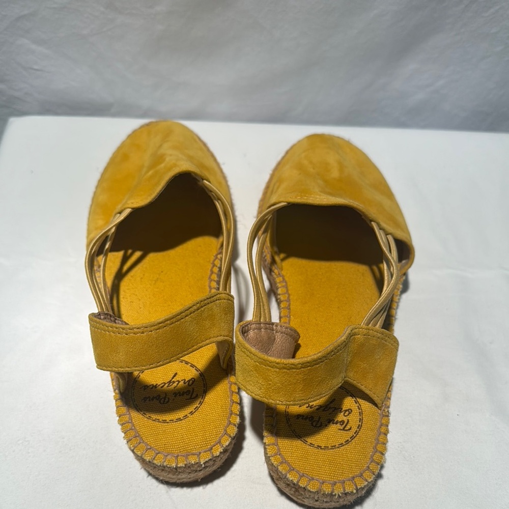 Toni Pons Yellow Suede Espadrilles - Picture 9 of 10